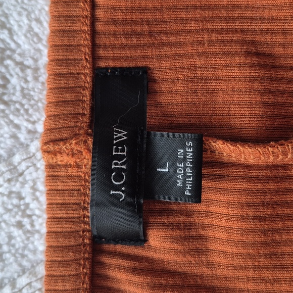 J. Crew Ribbed Rust Tank Top. Size L - Picture 3 of 3